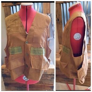New vtg hunting Vest L Seaway manilla brown deadstock